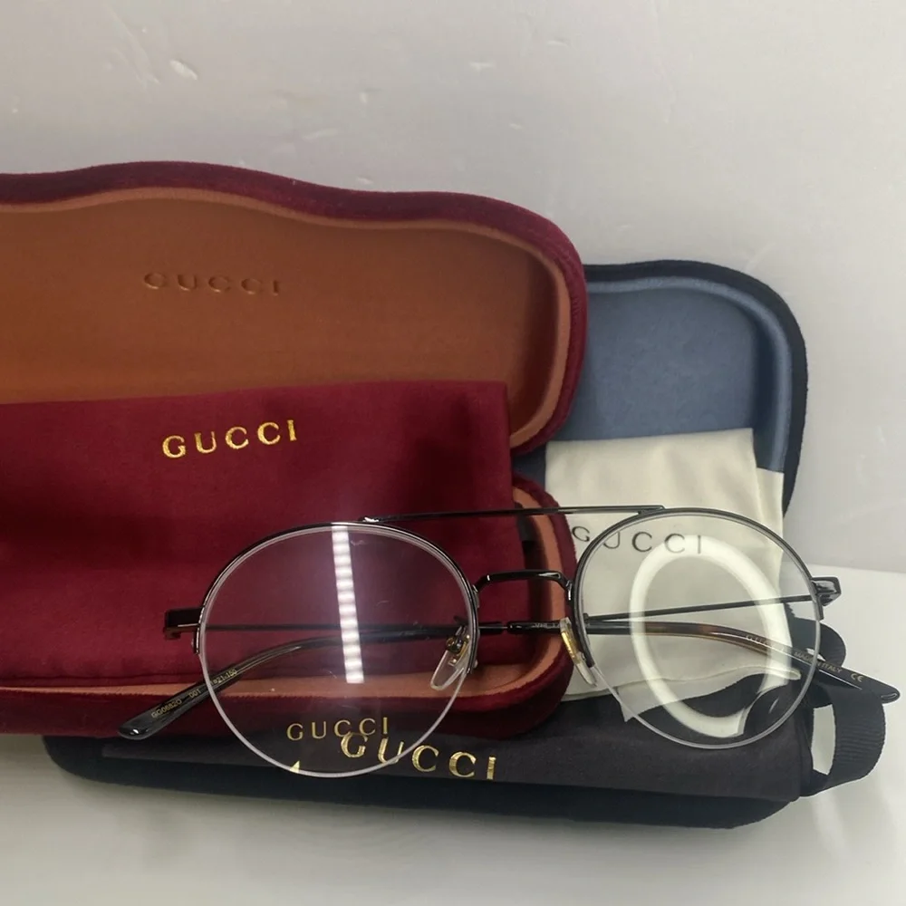 GUCCI GG0682O ROUND / OVAL Eyeglasses For Men | GG0682O-001 BLACK BLACK